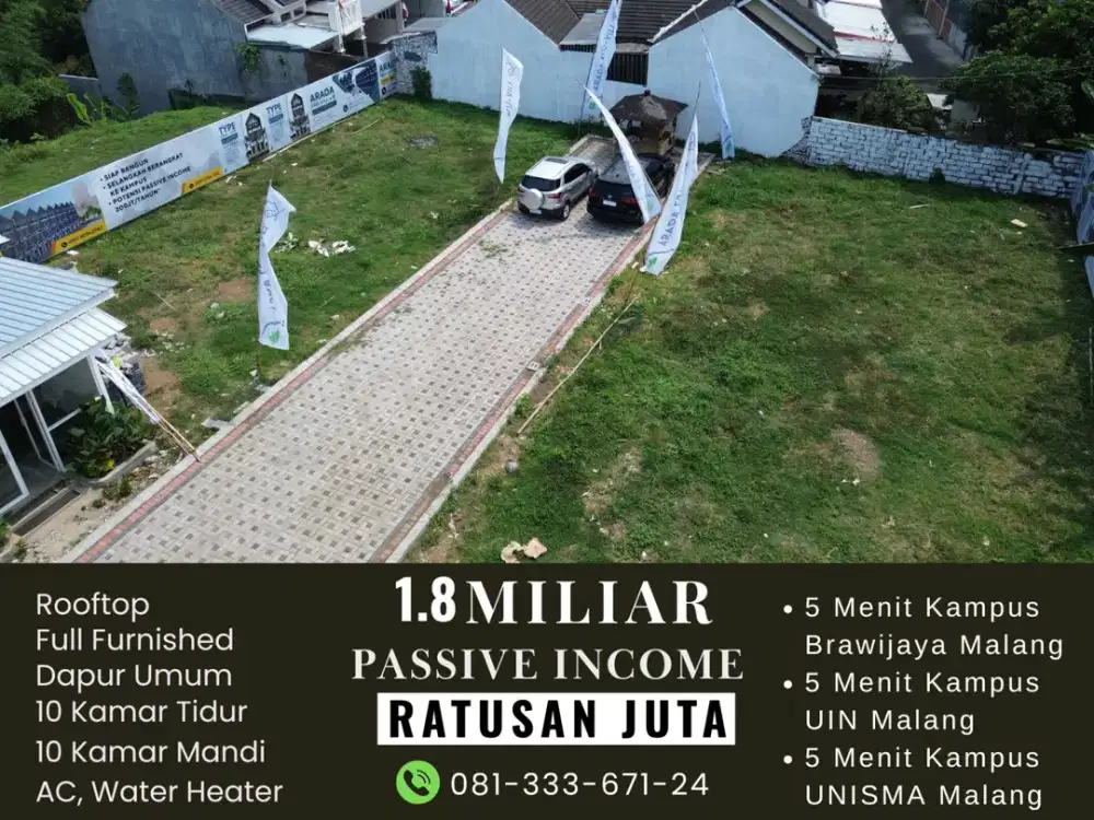 SHM Jual Rukost 5 Menit Kampus Muhammadiyah Malang Full Perabot