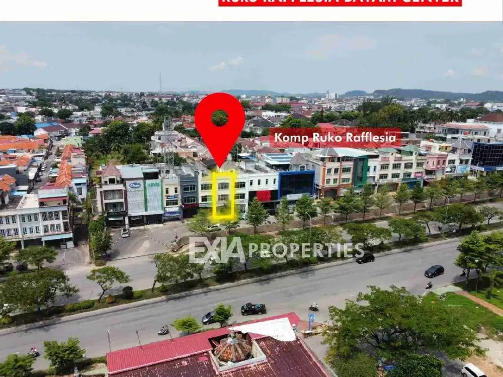 dijual ruko 3,5 lantai Ring 1 Rafflesia Batam centre deretan Bank BCa harga menarik