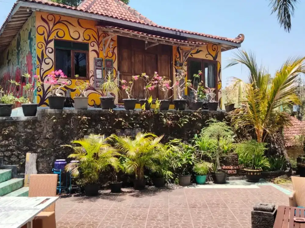 Villa & Resto Cantik Nuansa Jawa Lokasi Premium Dekat Pantai Baron Gunung Kidul