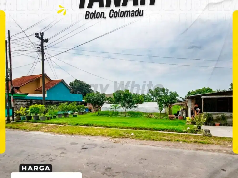Tanah Strategis 1.890 m² Bolon Colomadu, Zona Kuning Siap Bangun Dekat Pintu Tol & Bandara