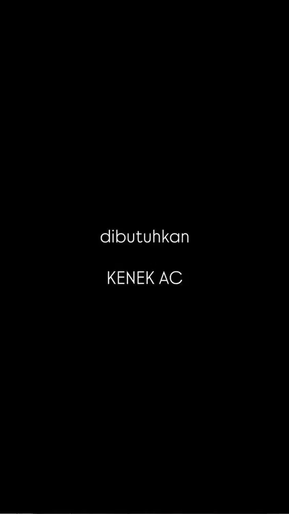 DICARI KENEK TUKANG SERVICE AC