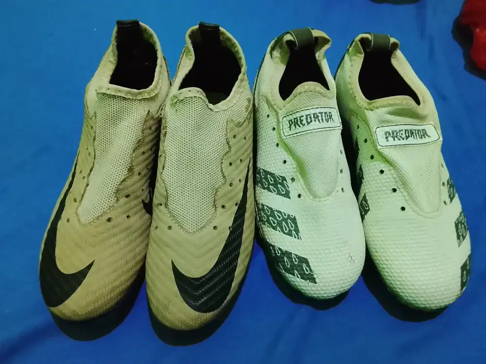 Sepatu bola Nike air zoom, Adidas predator