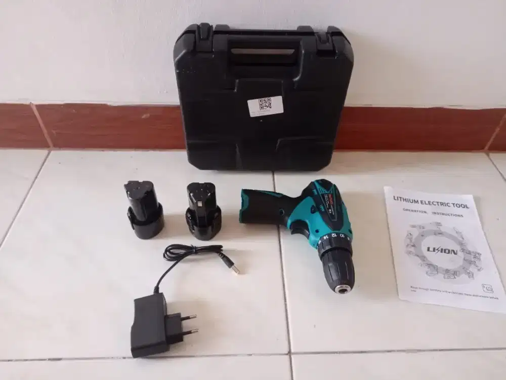 mesin bor/skrup bolak balik batre merk monqiqi kondisi baru