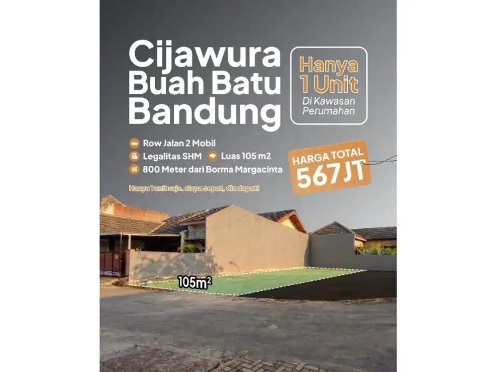 Tanah, SHM, Siap Huni di Buahbatu Bandung