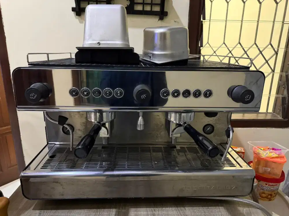 Iberital IB7 Espresso Machine + Iberital digital coffee grinder