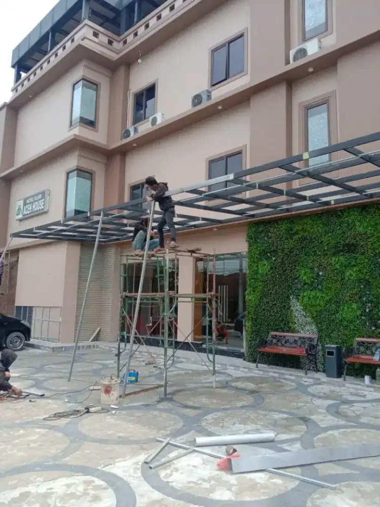 Kanopi rangka hollow galpanis 30x90