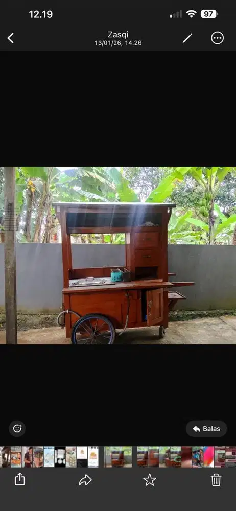 Jual Gerobak Bakso / Mie Ayam 1,5 bisa nego