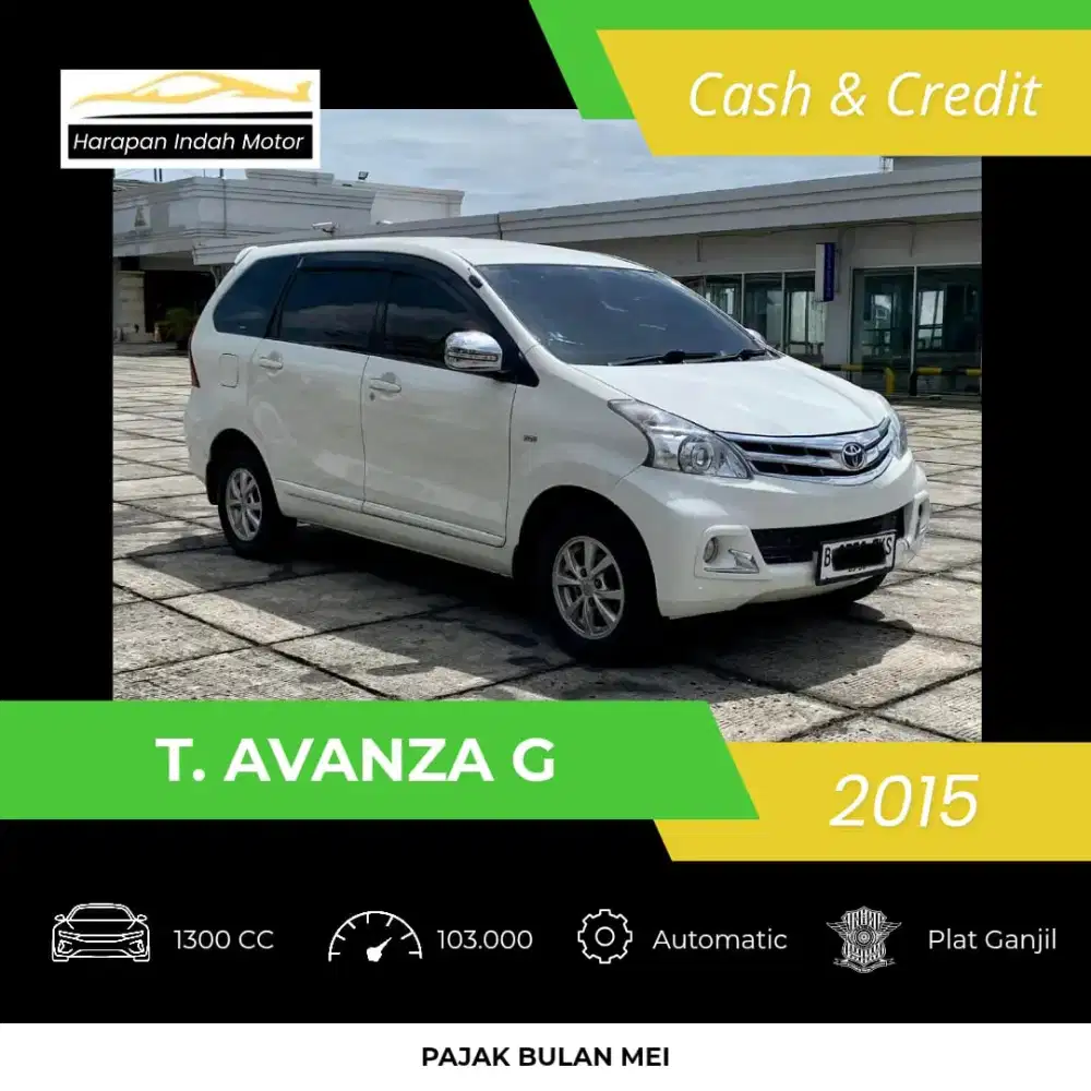 Toyota Avanza 1.3 G Matic 2015 Low KM 103RB