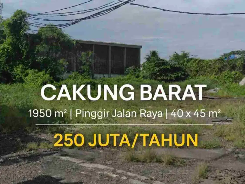 Tanah Komersial Cakung Barat 1.950m² akses truk lokasi pinggir jalan raya