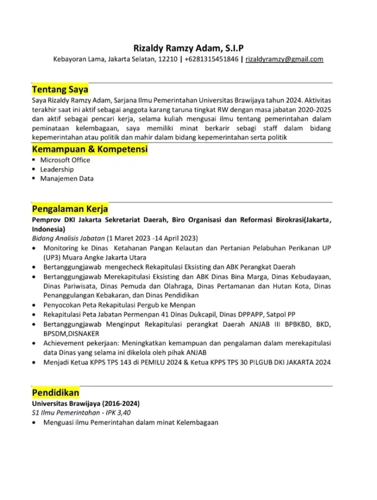 Mencari lowongan pekerjaan