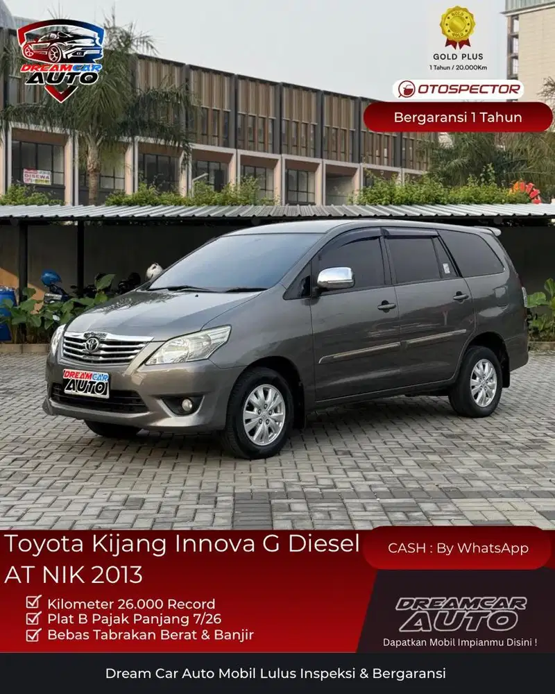 [ KM 120rb ] Kijang Innova G Diesel NIK 2013 Barong non Reborn
