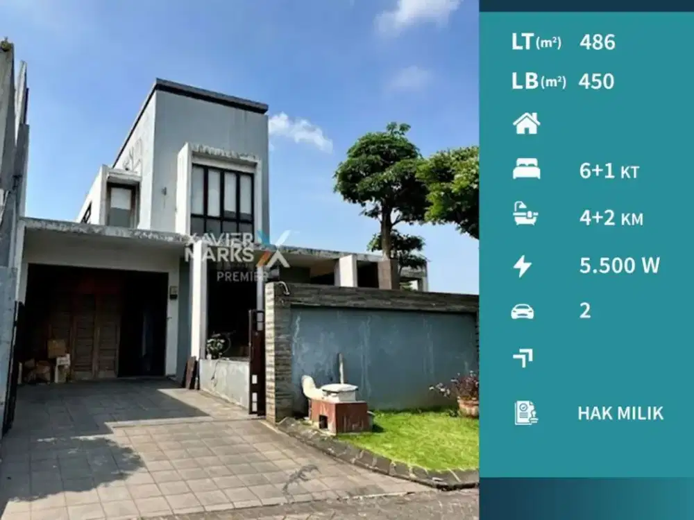 Properti Langka Dijual Rumah Hook di Istana Dieng Boulevard Malang