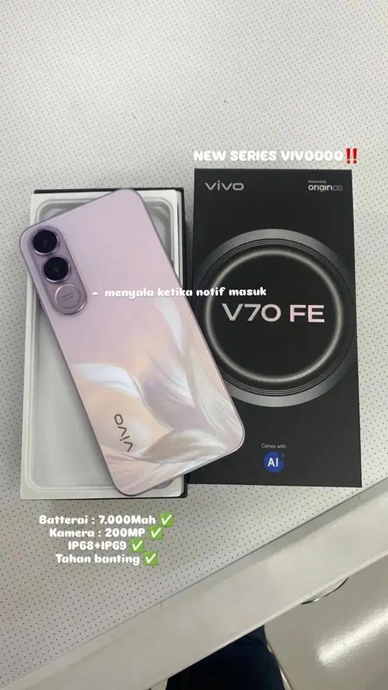 vivo v70 fe dengan tampilan yg super aesthetic