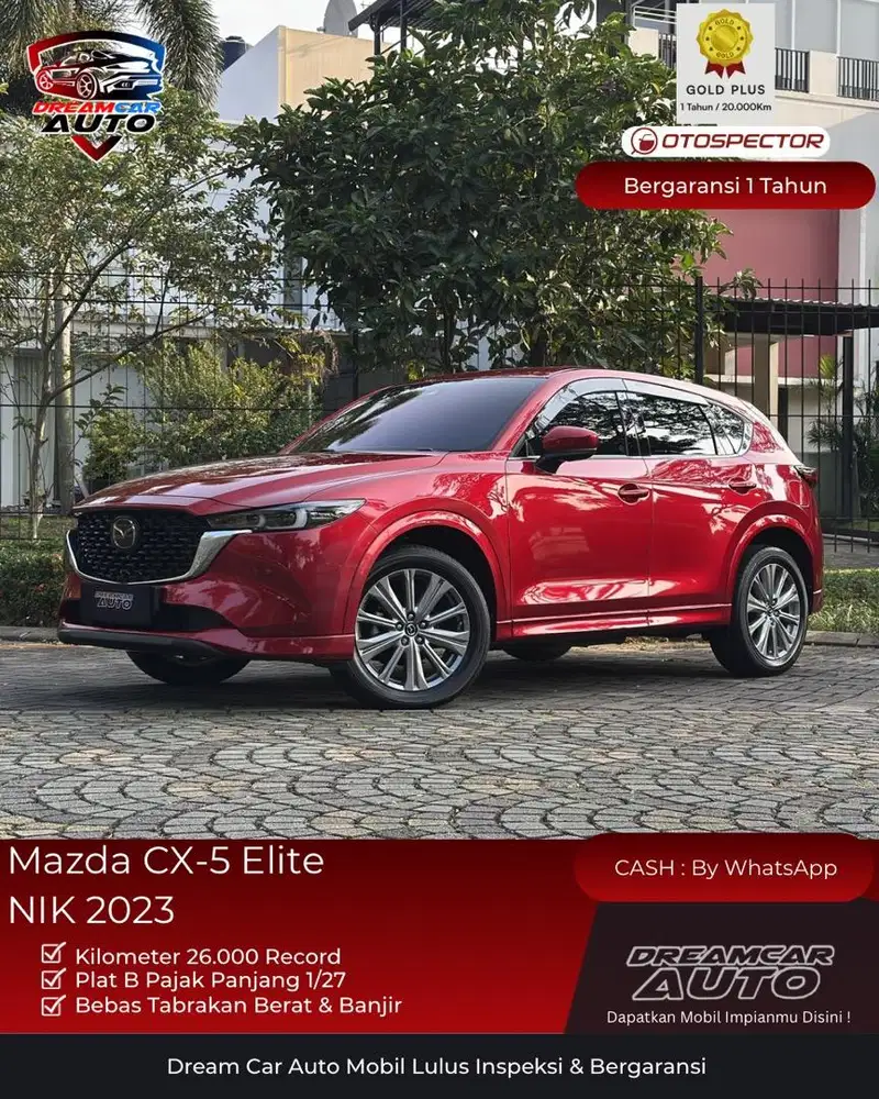 [ KM 27rb ] Mazda CX5 CX-5 Elite 2023 Merah FWD Non Kuro AWD