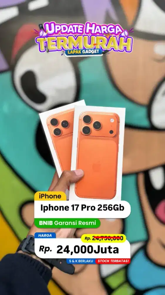 READY Iphone 17Pro 256GB New Unit Ibox BNIB bergaransi bisa dicicil
