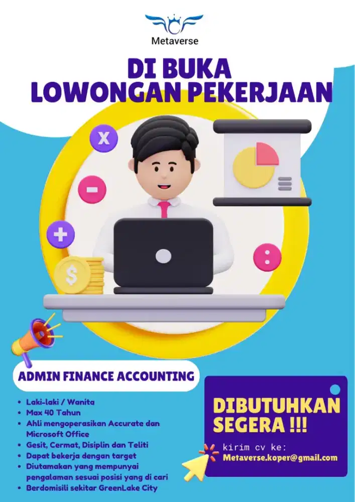 Dicari Admin Finance