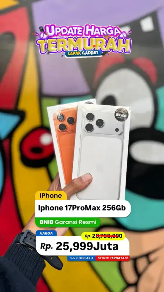 READY Iphone 17 Promax 256GB New Unit Ibox BNIB bisa dicicil