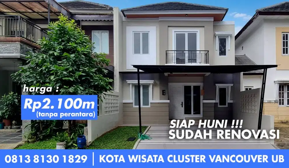 DIJUAL RUMAH KOTA WISATA CIBUBUR CLUSTER VANCOUVER UB