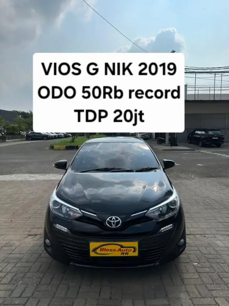 Toyota Vios G 2019 tdp20jt odo50rb facelift 2020 hitam 2018 record