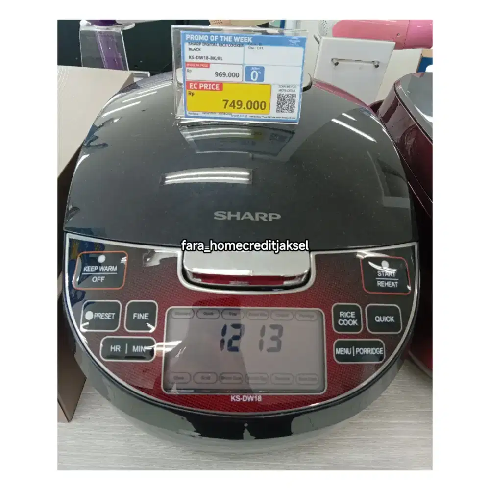 Sharp Digital Ricecooker Black