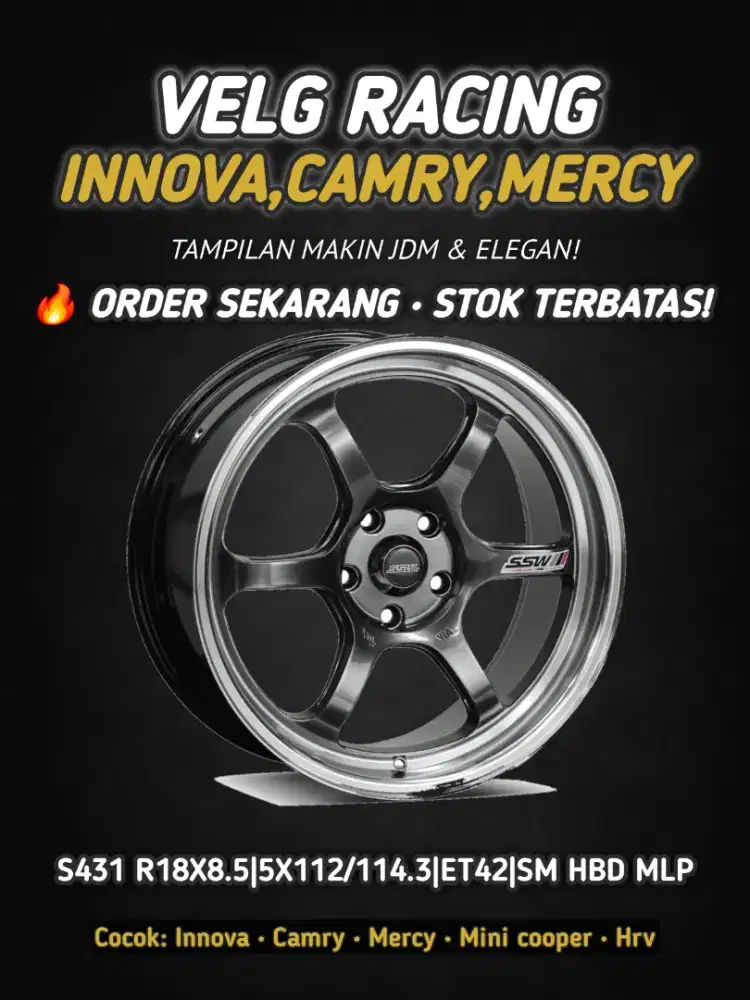 Velg R18 Mercy Mini Cooper Camry Innova 5x112 5x114