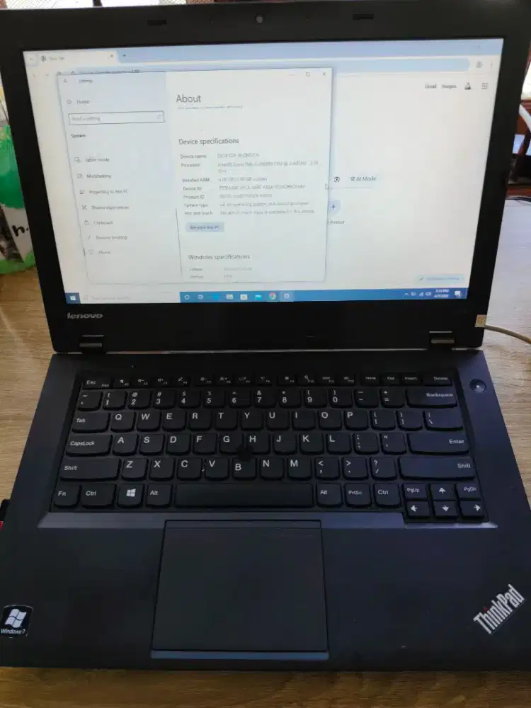 Lenovo Thinkpad L440 i3 320gb Kondisi normal
