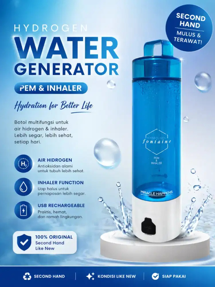 Hydro GEN Fontain Water Generator + Inhaler PEM bekas