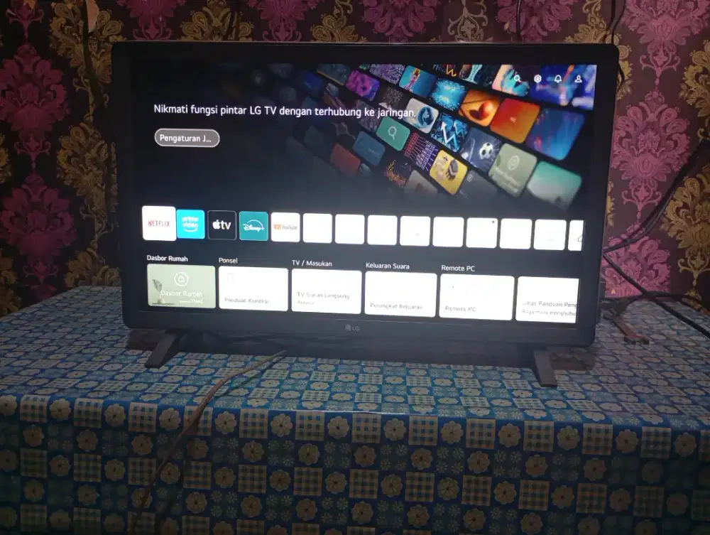 Jual tv LED smat di gital .24 in .mrk LG.tv normal .no minus .