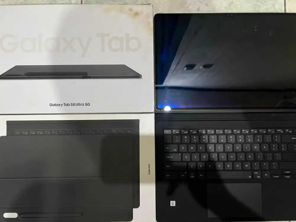 Samsung Tab S8 Ultra 5G + keyboard ori 12/256gb