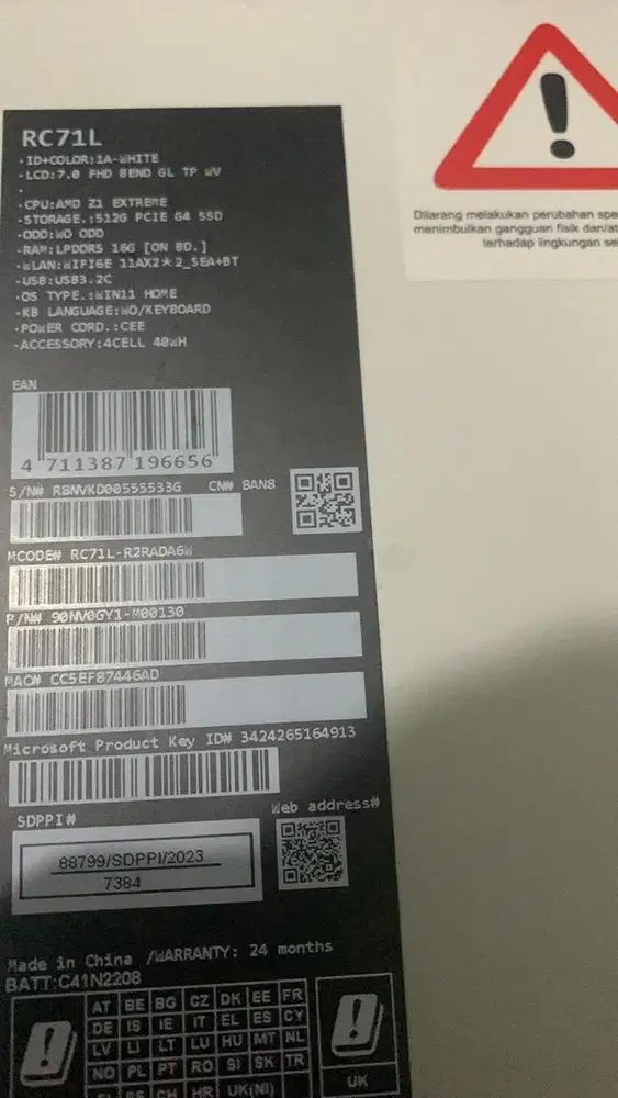 ROG Ally Z1 Extreme tipe tertinggi.