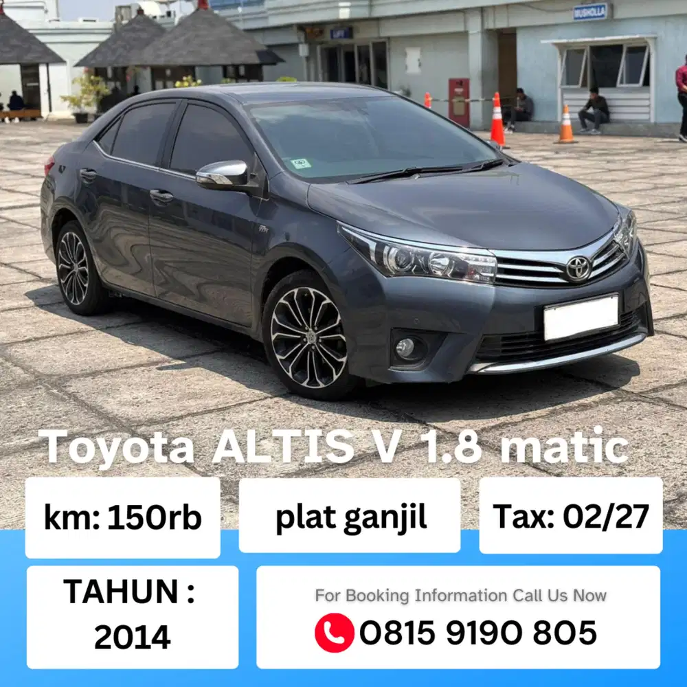 Altis V 1.8 matic tahun 2014 warna hitam