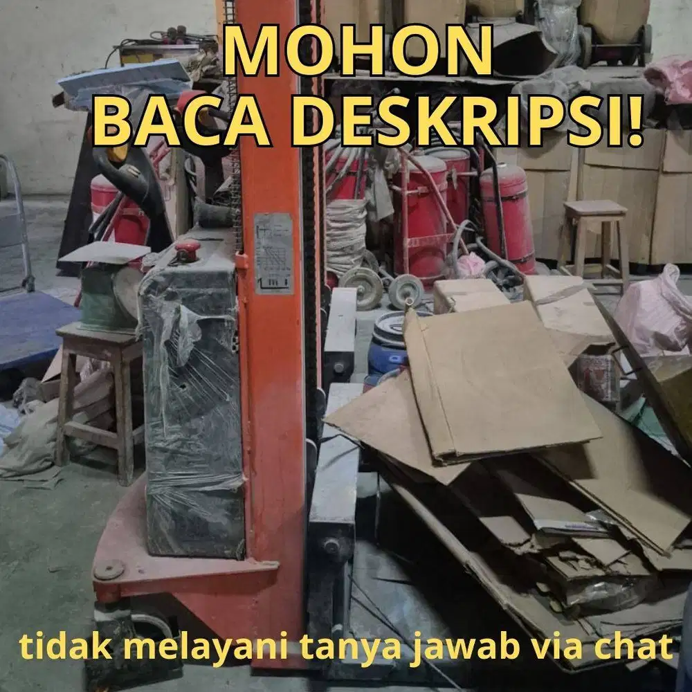 Forklift listrik hand staker semi elektrik kapasitas 1,5ton KONDISI 90