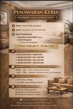 DI BUTUHKAN MARKETING FURNITURE