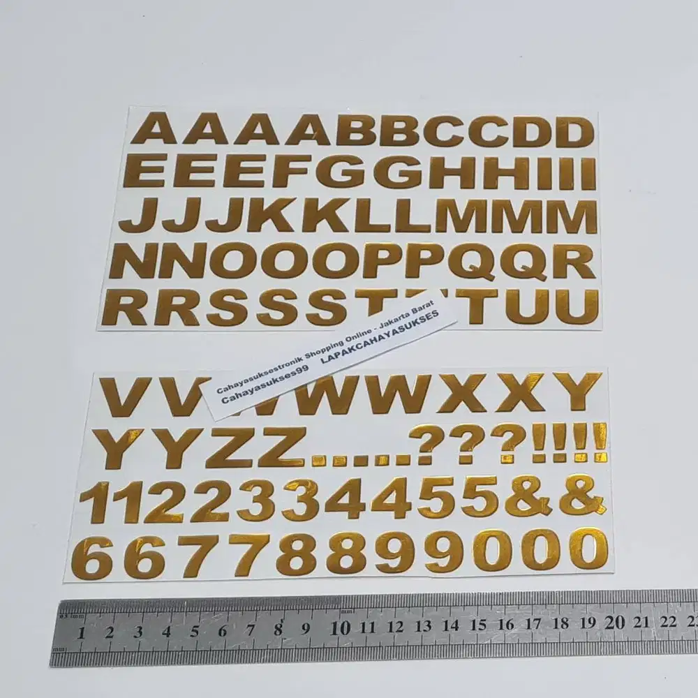 Sticker Label Mesin Warna Gold Perlengkapan Kantor Stiker Kaca Etalase