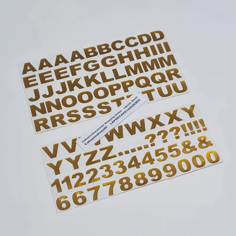 Sticker Label Mesin Warna Gold Perlengkapan Kantor Stiker Kaca Etalase