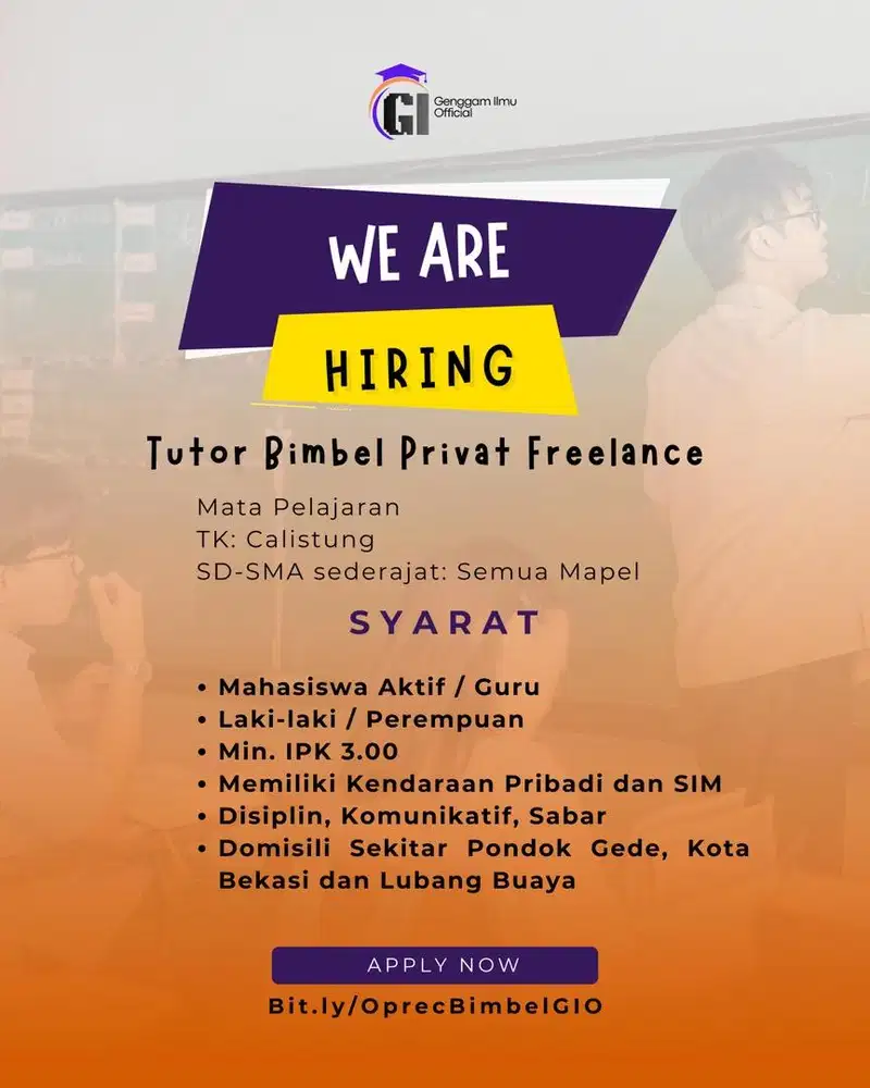 Loker Freelance Tutor Bimbel Privat