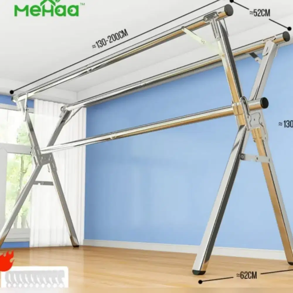 Jemuran gantung stenlis bisa diperbesar