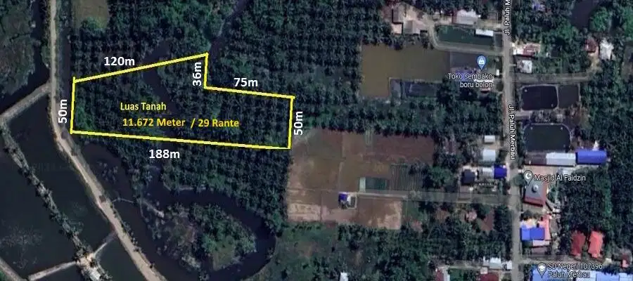 Tanah Murah 1,1Ha Investasi Rp33.000/Meter Paluh Merbau PERCUT SEITUAN