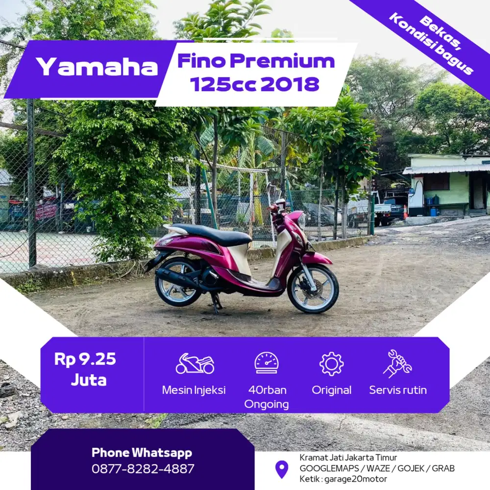 Yamaha Fino premium 125cc Bluecore Tahun 2018