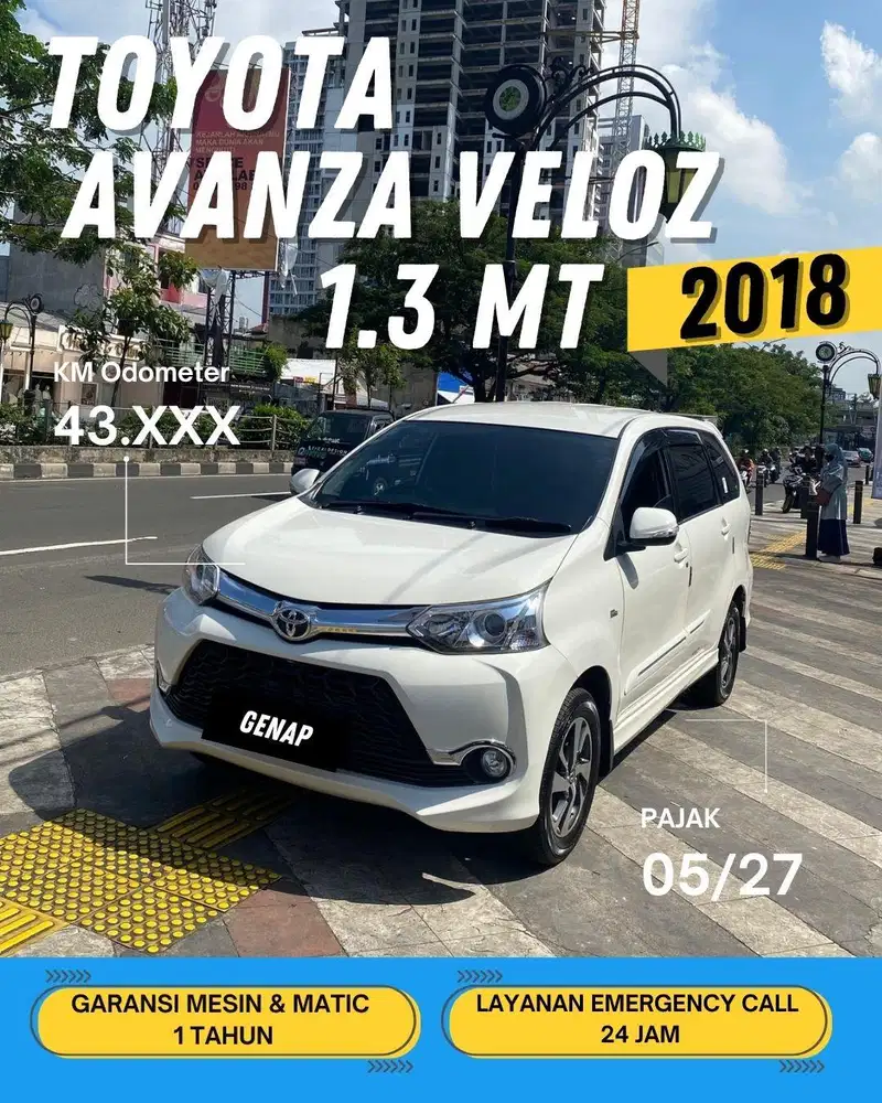 TOYOTA AVANZA VELOZ 1.5 MT MANUAL 2018 / GENAP