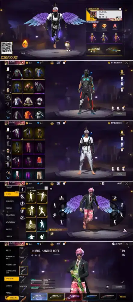 Jual akun FF murah meriah spek idaman banget