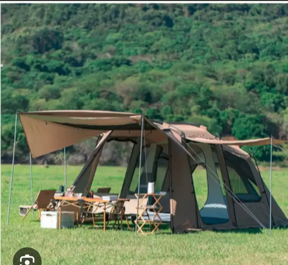 Tenda Qi MOQi warna kahi, flayset tenda ukuran 3x4, terepal  3x5