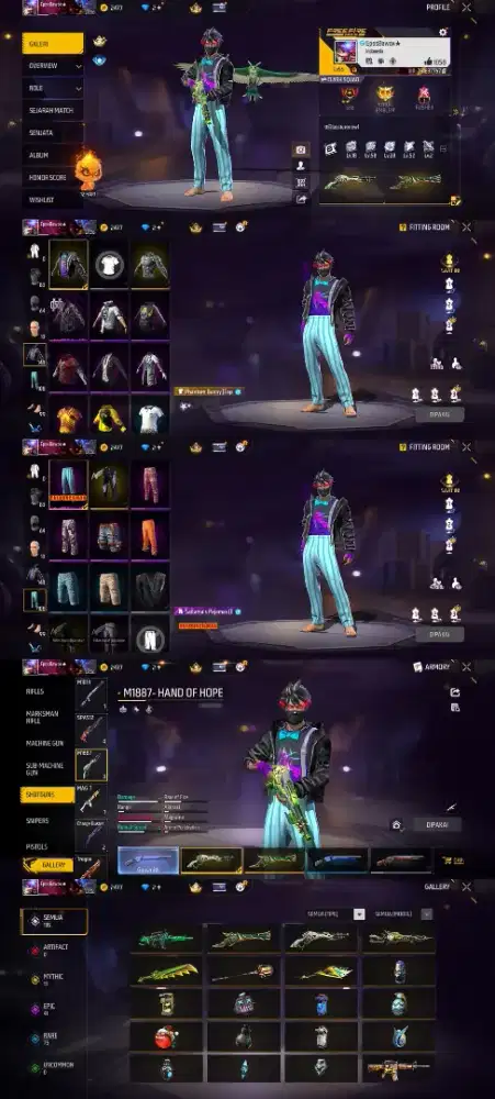 Jual akun FF murah meriah yg minat lansung pm