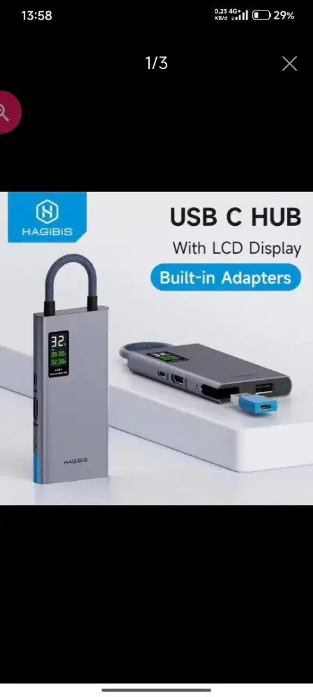 USB-C Hub HAGIBIS Original Mulus Fast Sell For Mac,Winfows, HP and Tab