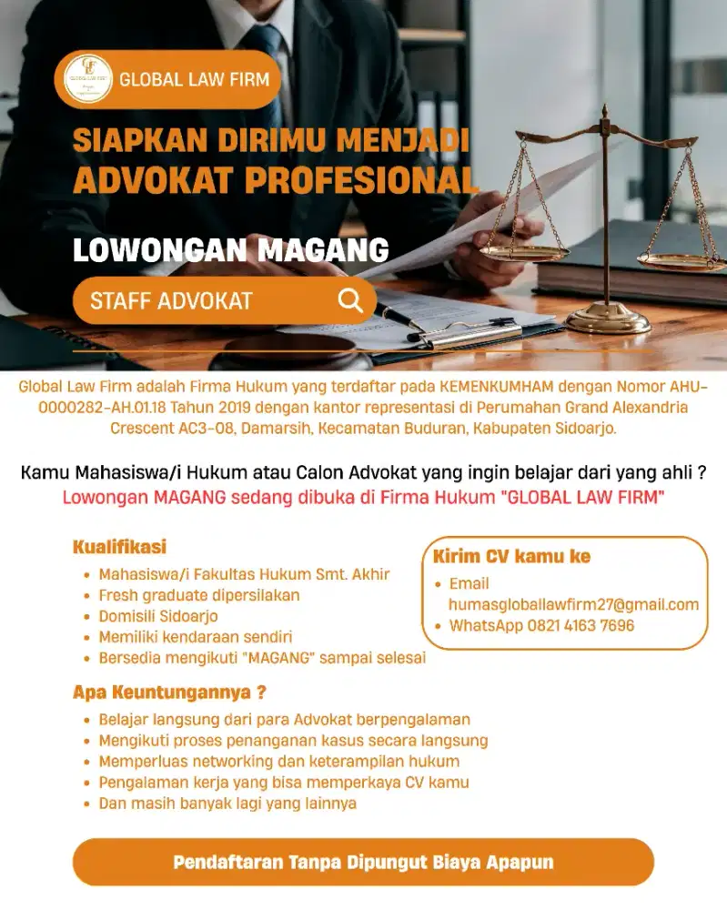 Lowongan Magang Hukum