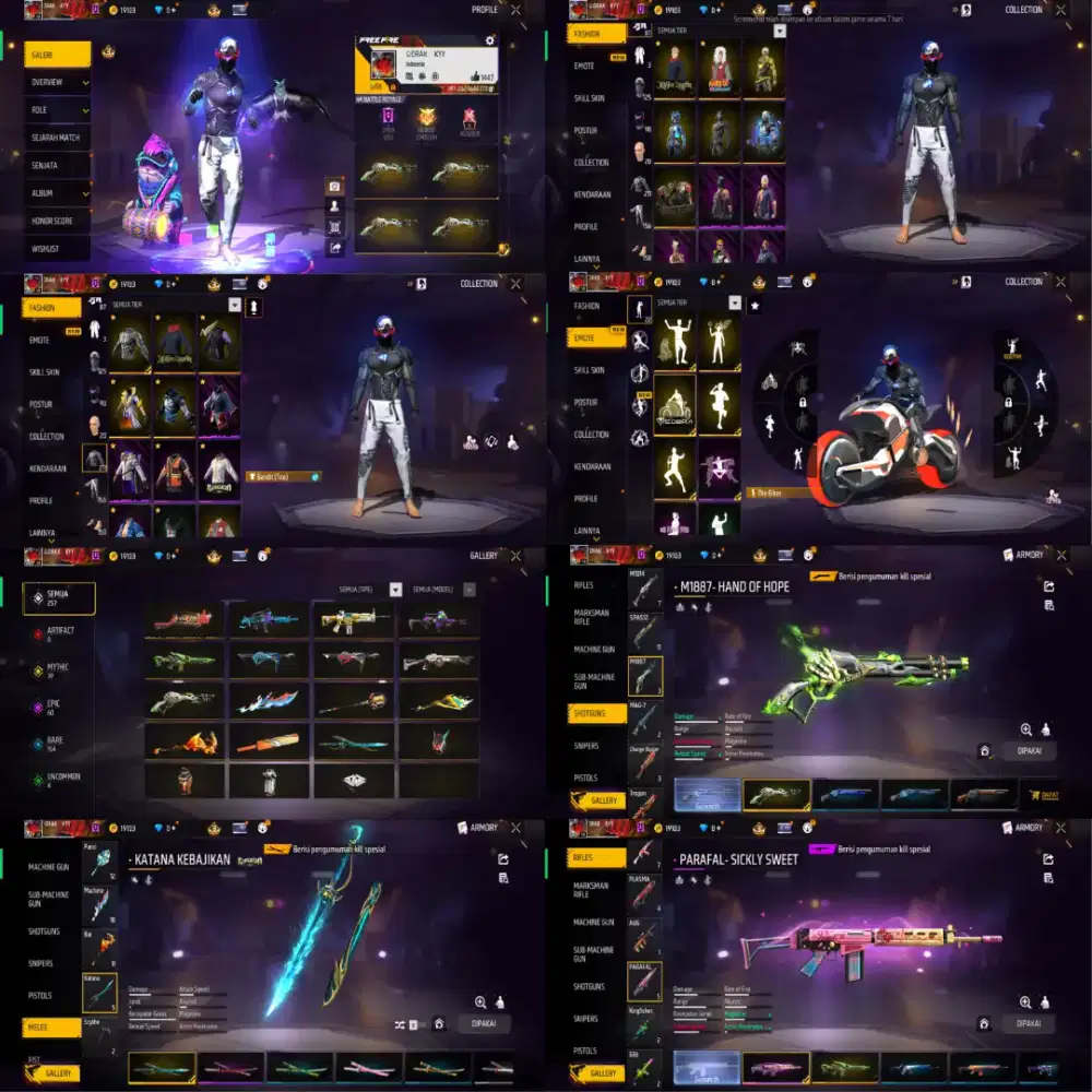 Jual akun FF murah meriah yg minat lansung pm