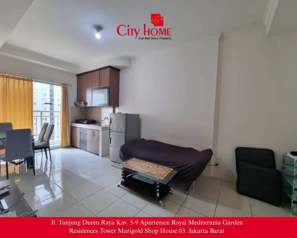 Sewa Apartemen 2 BR Furnished di Mediterania Garden Residences 2