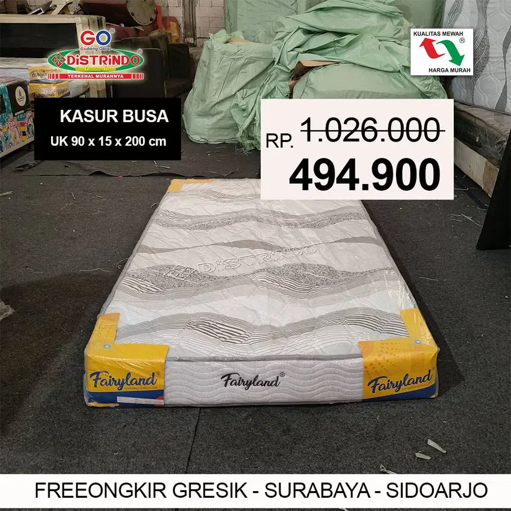 Matras Kasur Busa Super deluxe ukuran 90 x 200 cm Tebal 15CM PROMO