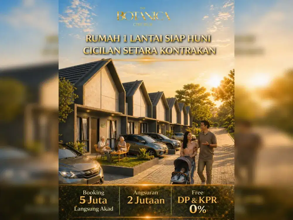 Rumah 1 Lantai cileungsi Cicilan setara kontrakan dp 0%