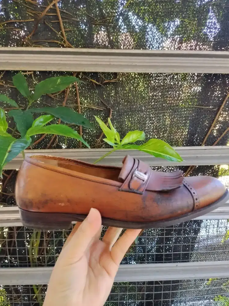 Sepatu slip on kulit asli sz 38(25cm)